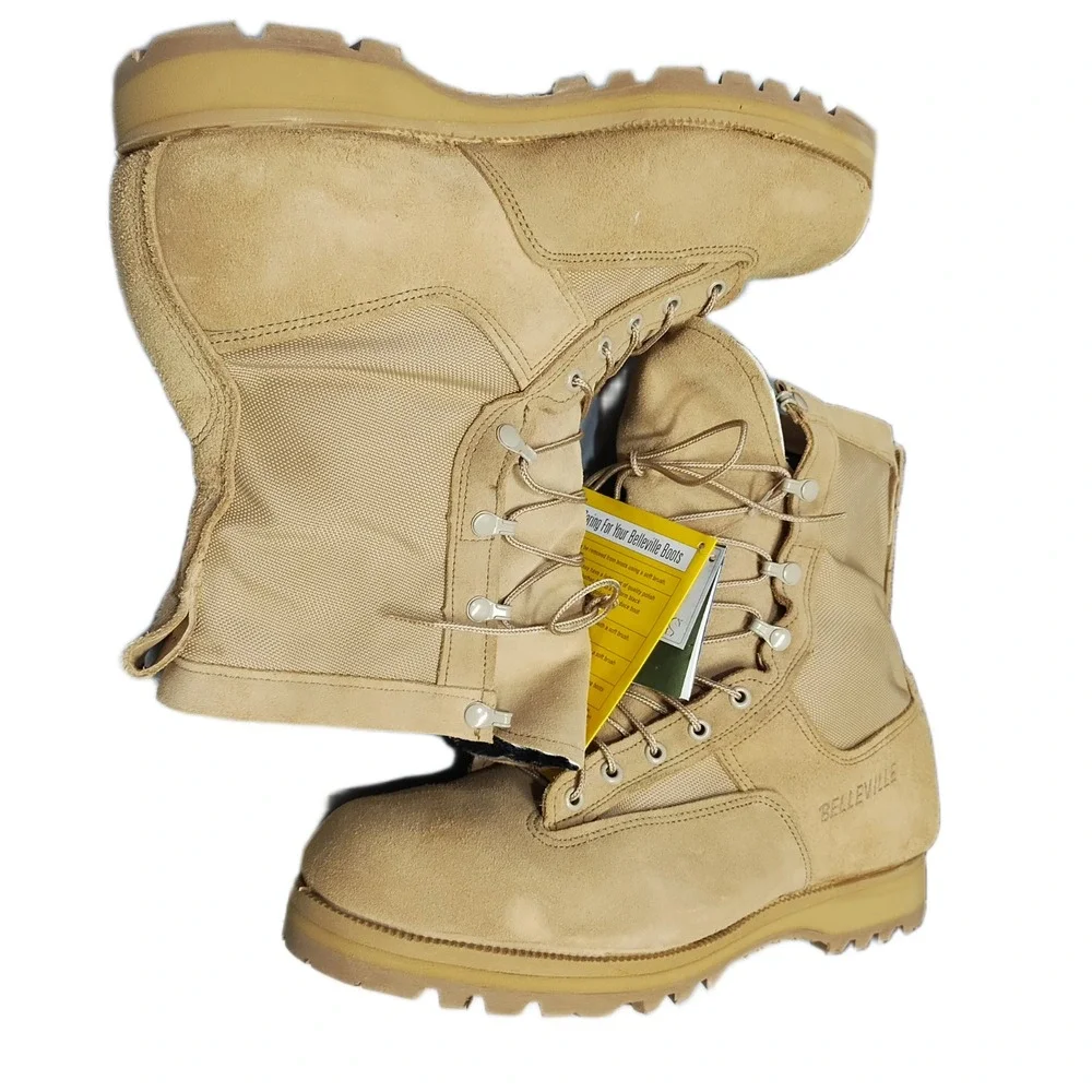 Belleville Infantry Military Combat Boots Mens Size 13W Tan Gore-Tex Waterproof